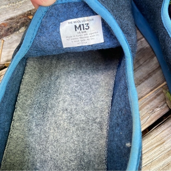 Allbirds Mens Wool Lounge Slippers Blue Slip-on Size 13 Authentic All Birds main image 8